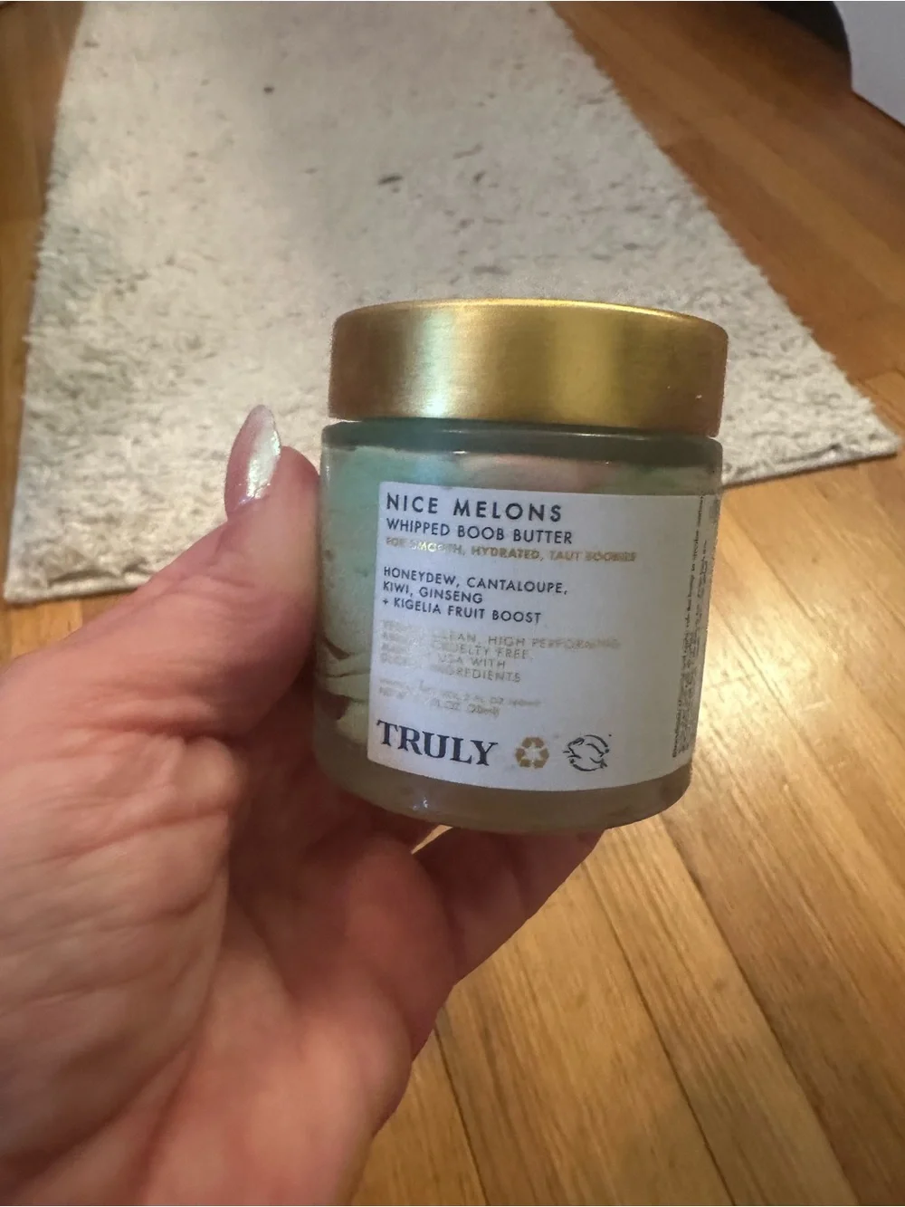 TRULY Nice Melons Whipped Boob Butter - Green & Peach Swirls